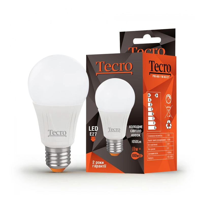 LED лампа PRO Tecro PRO-A60 7W 4000K E27