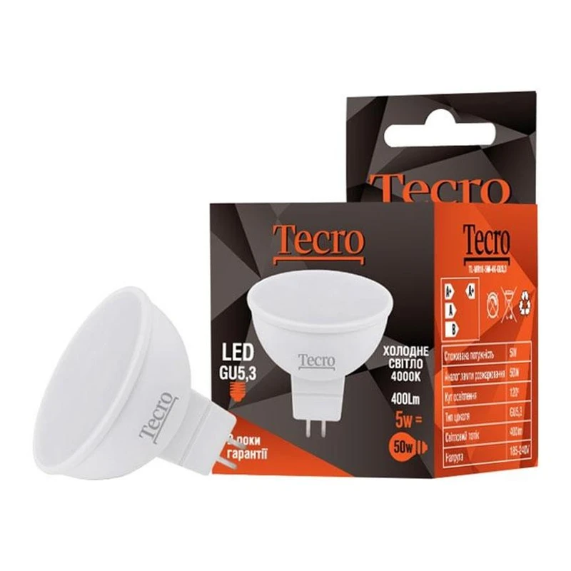 LED лампа Tecro TL-MR16 3W 4000K GU5.3
